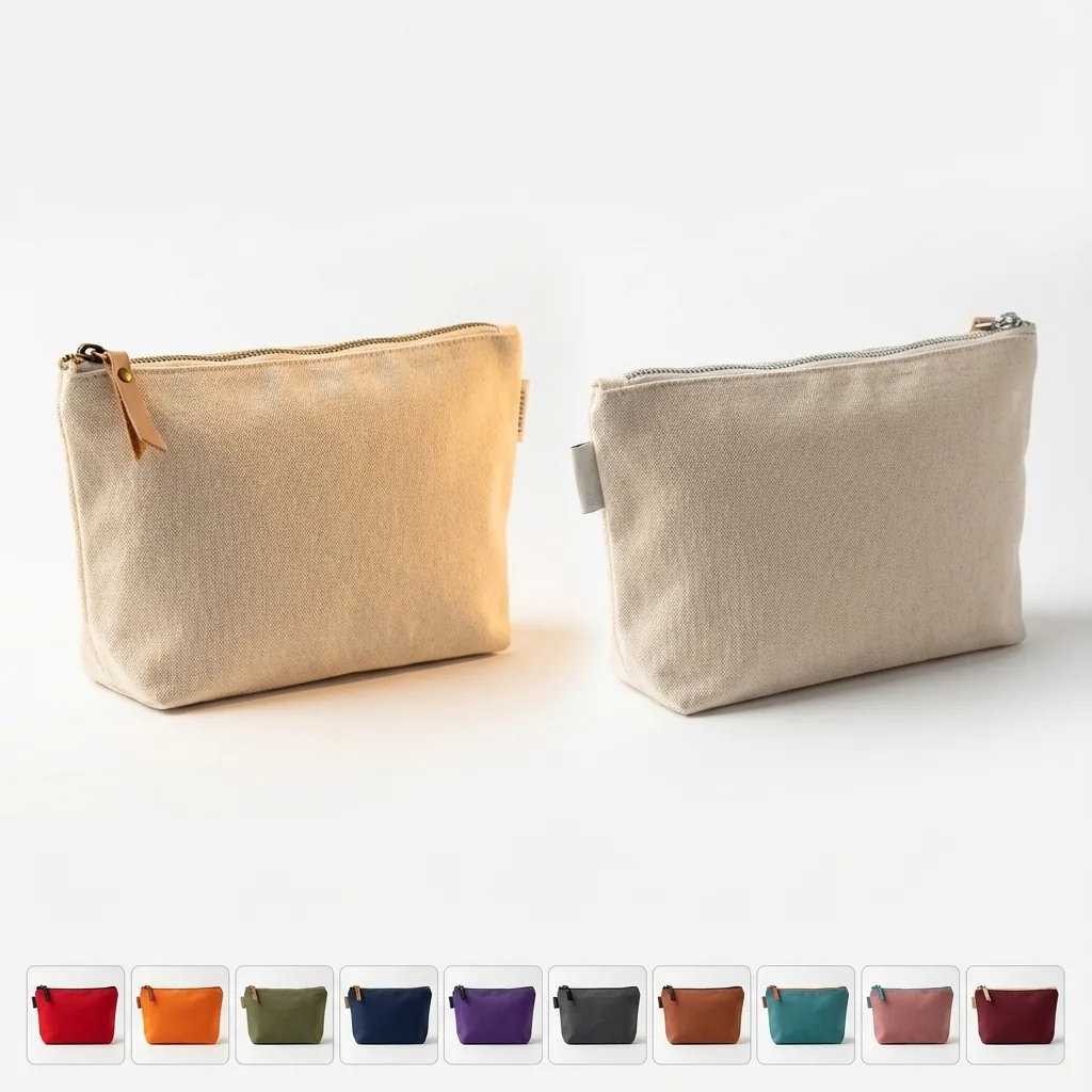 Enduring Canvas Carry-All: Your Go-To Pencil & Cosmetic Bag