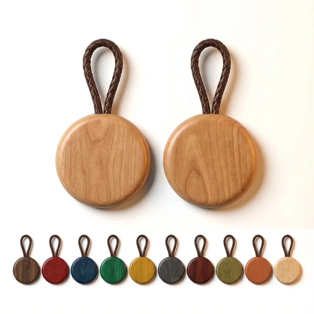 Eco-Circle Key Fob - Handcrafted Wooden Promo Essential