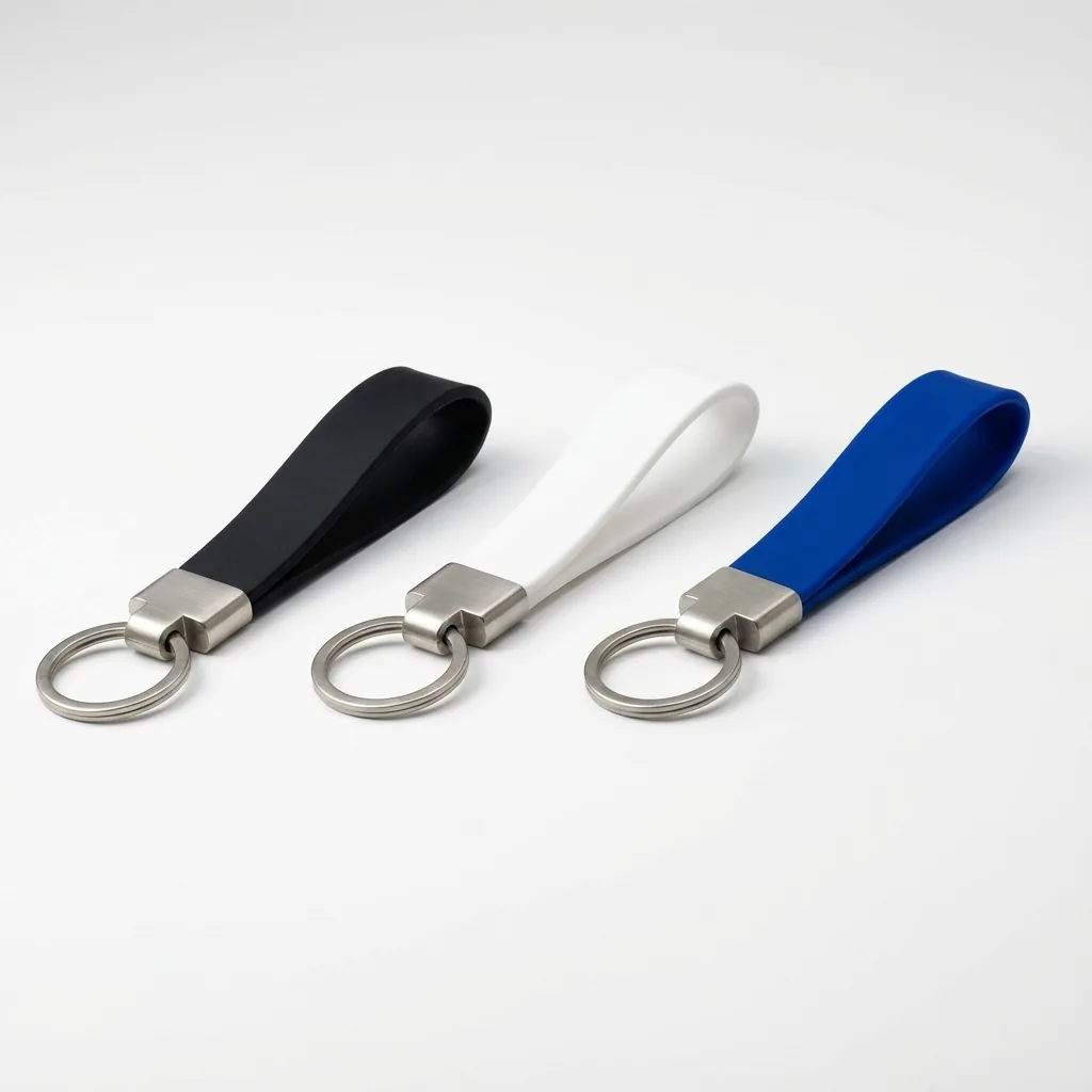 The Chroma Keeper: Durable Silicone Key Band in Rainbow Print