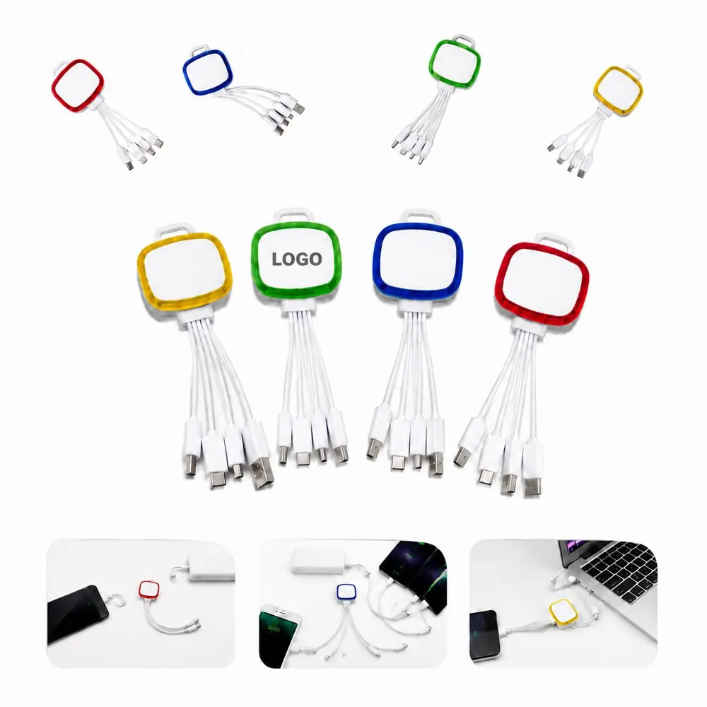 5-in-1 Multi-USB Braided Charging Cable for Phones & Tablets