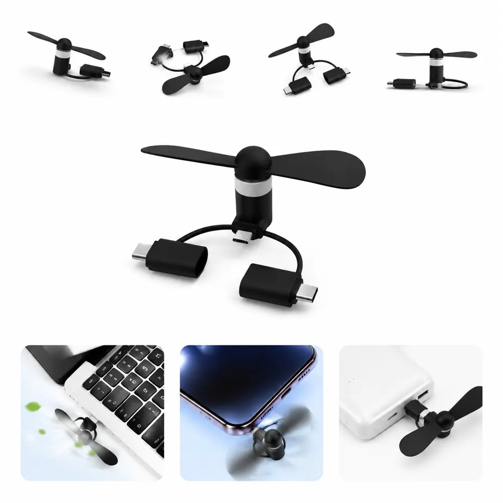 Mini Phone Fan with Adjustable Speed for On-the-Go Cooling 2