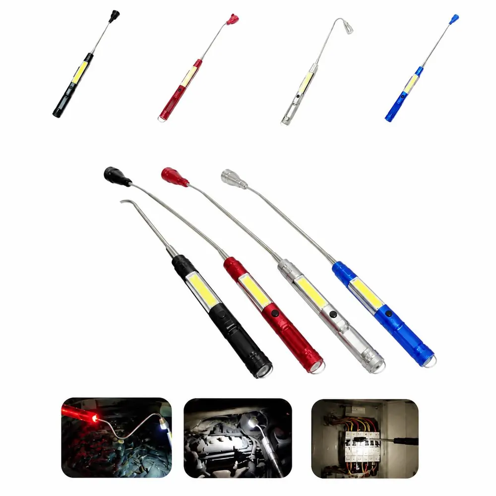 Flexible Magnetic Telescopic Flashlight with COB LED Pickup 2