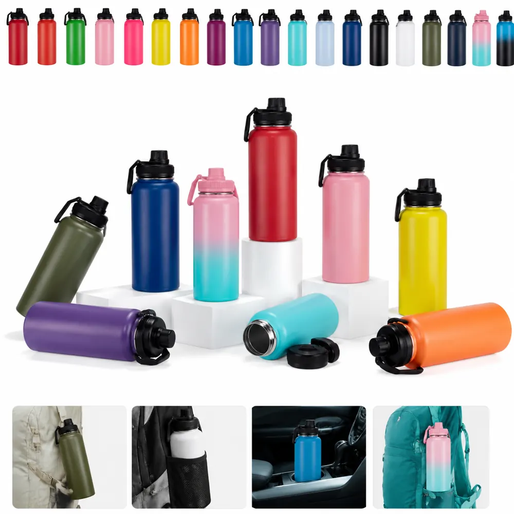 32oz Vacuum Insulated Tumbler with Straw Lid, Double-Wall 2