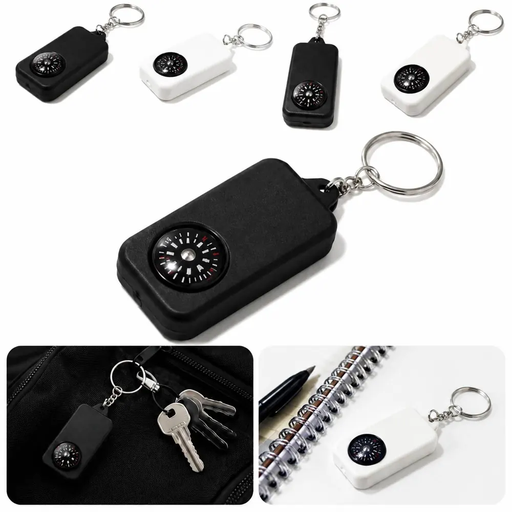 Metal Compass Keychain for Outdoor Navigation, Durable 2