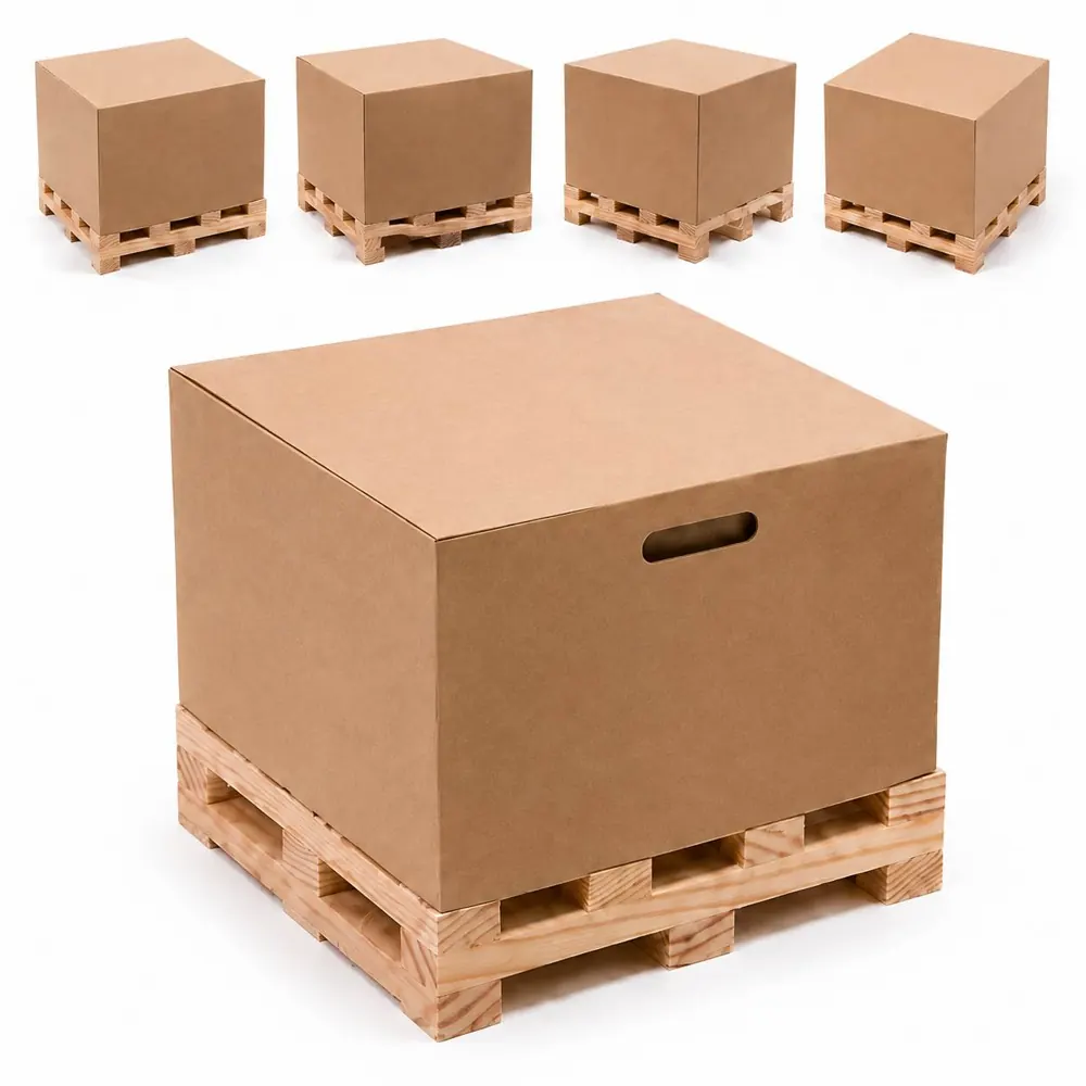 Wood Pallet Sticky Note Cube with Natural Wooden Base 2