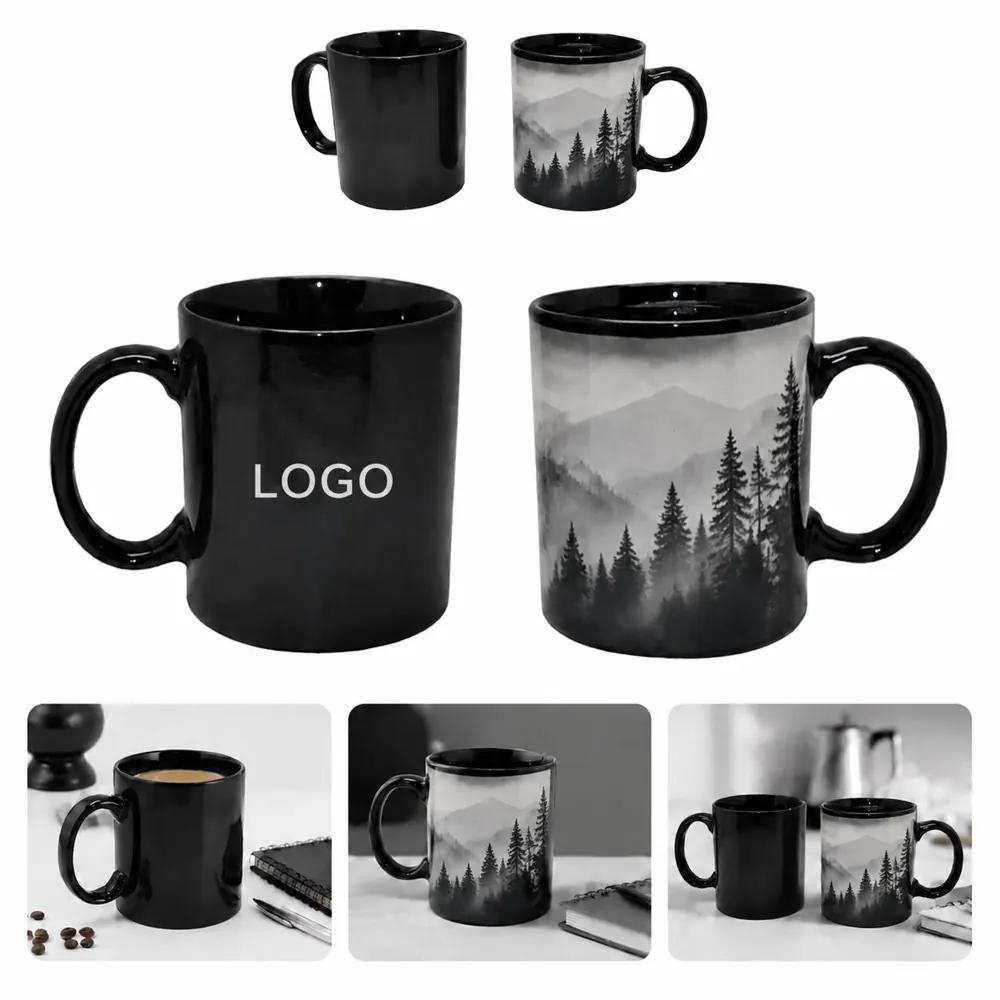 11oz Heat Changing Ceramic Coffee Mug Reactive Design