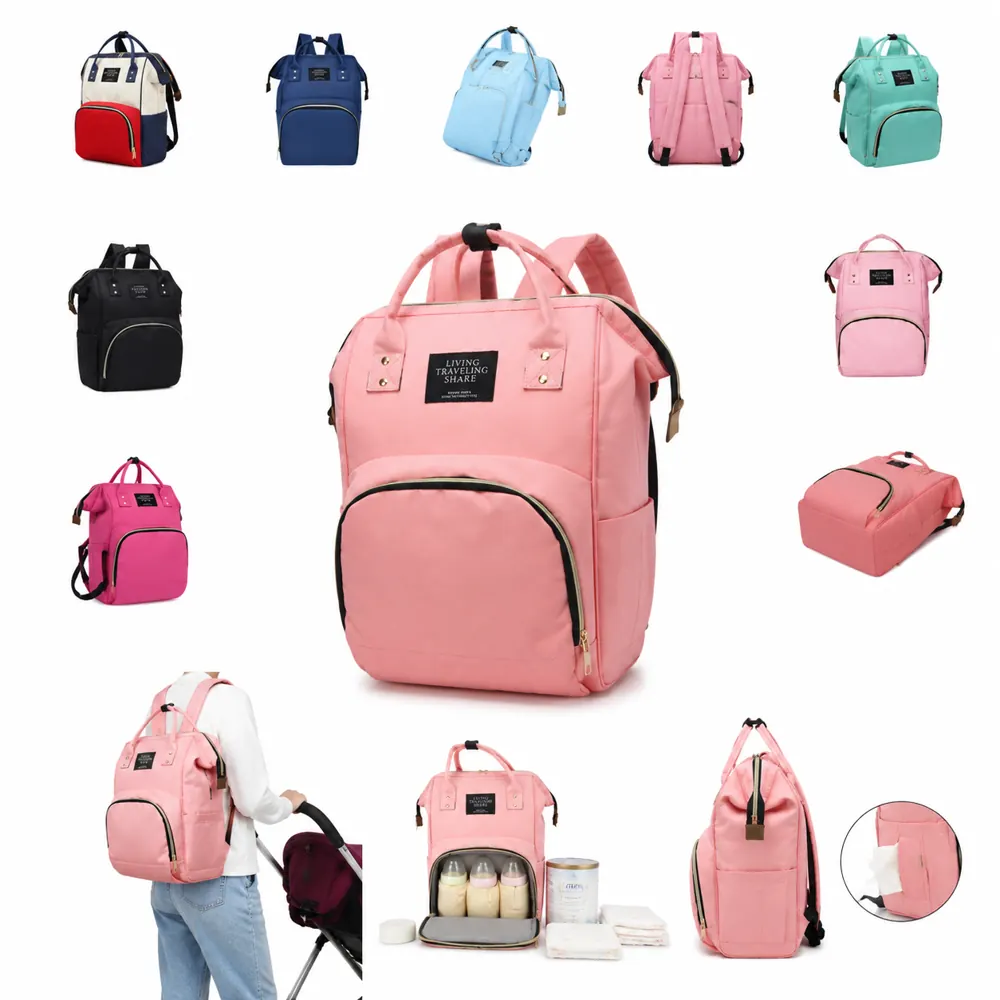 Large Capacity Diaper Backpack with Insulated Bottle Pocket 2