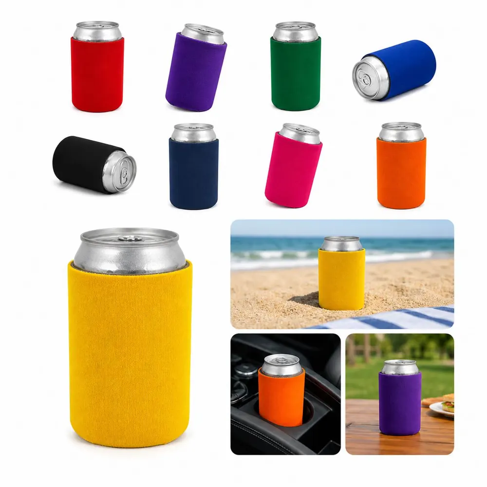 Magnetic Neoprene Can Cooler for Picnics, Camping, Barbecues 2