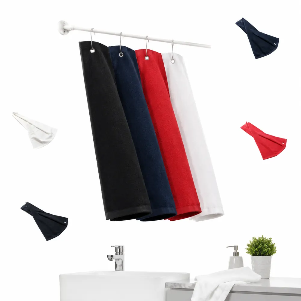480 GSM Embroidered Velour Trifold Golf Towel 2