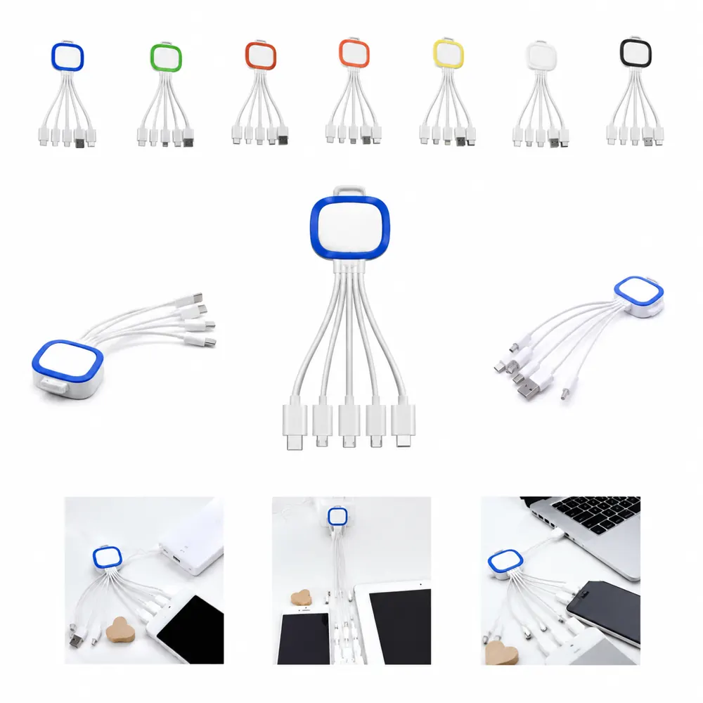5-in-1 LED Multi Charging Cable with Carrying Hook 2