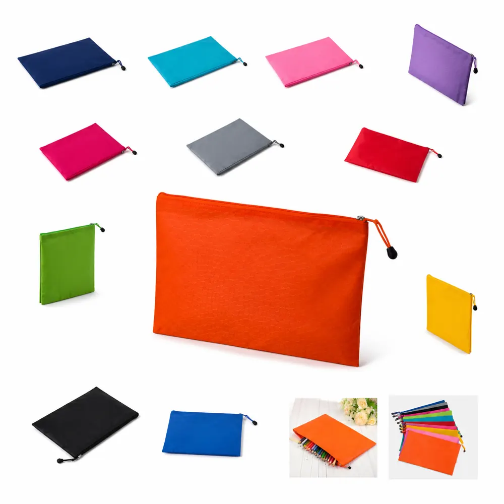 Waterproof Oxford Zipper File Bag A4 Document Holder Pouch 2