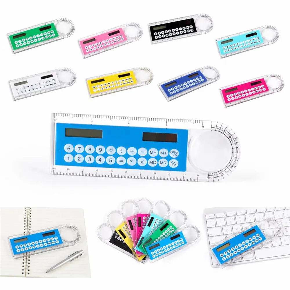 Solar Multifunction 4-Inch Ruler with Magnifier, Protractor 2