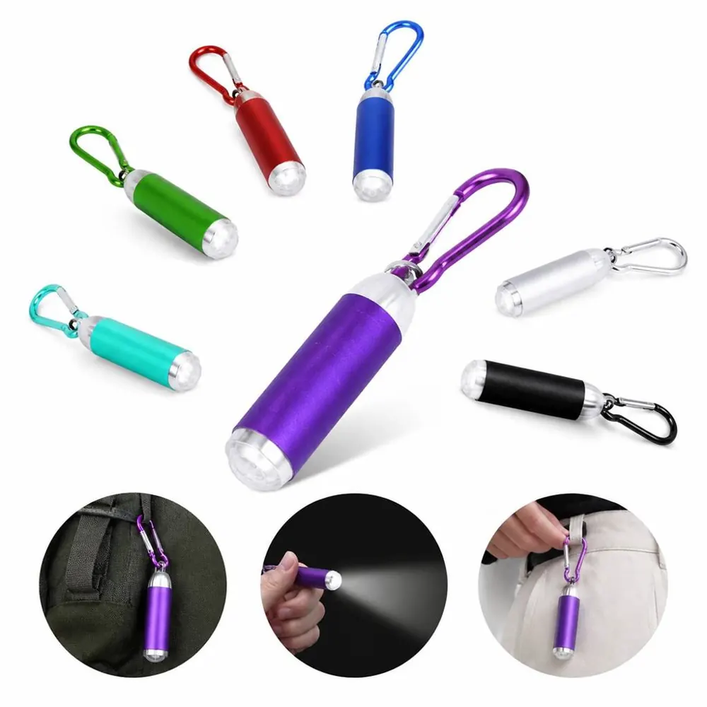 Aluminum Telescopic LED Keychain with Carabiner for EDC 2