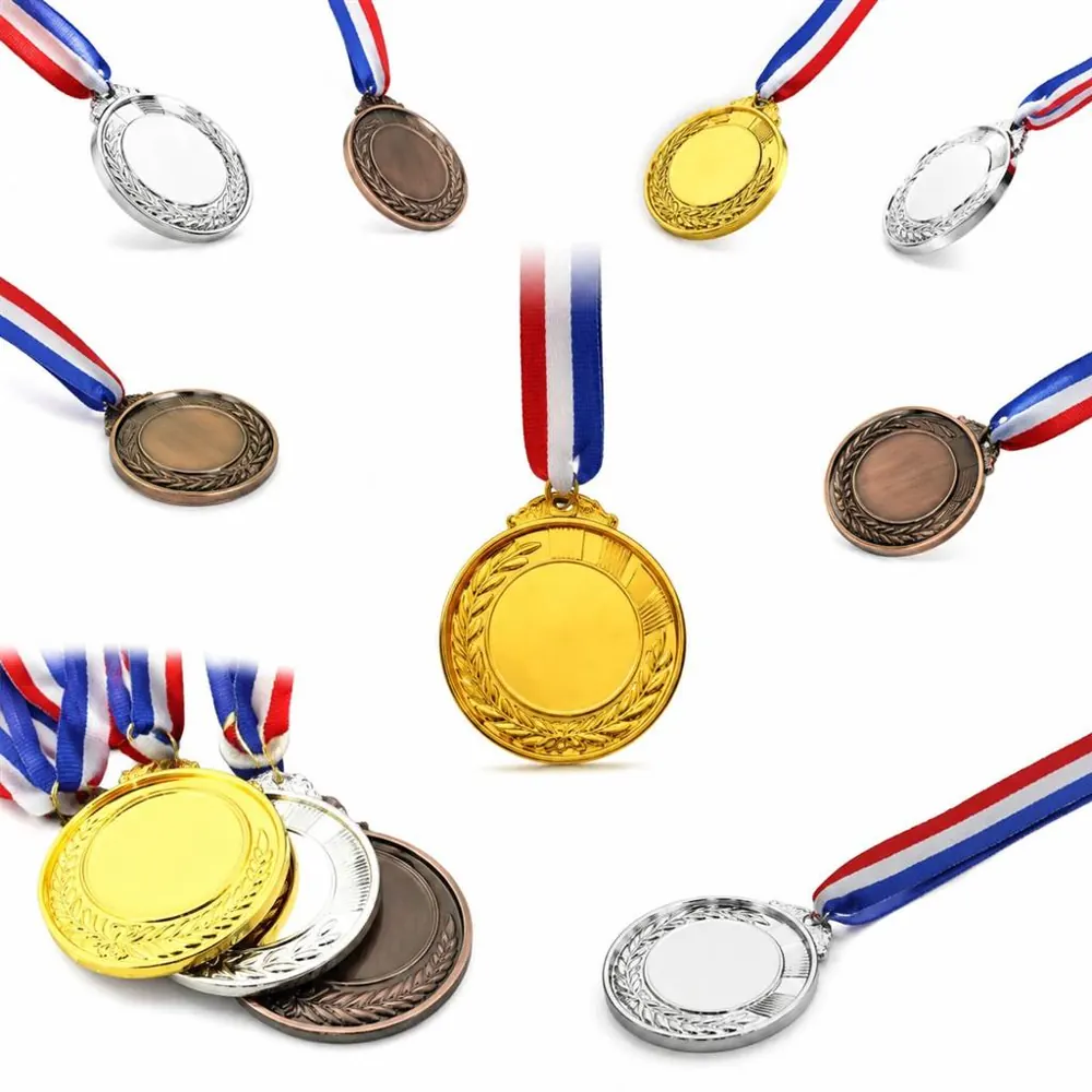Zinc Alloy Winner Medals with Enamel Coating, Ribbon 2