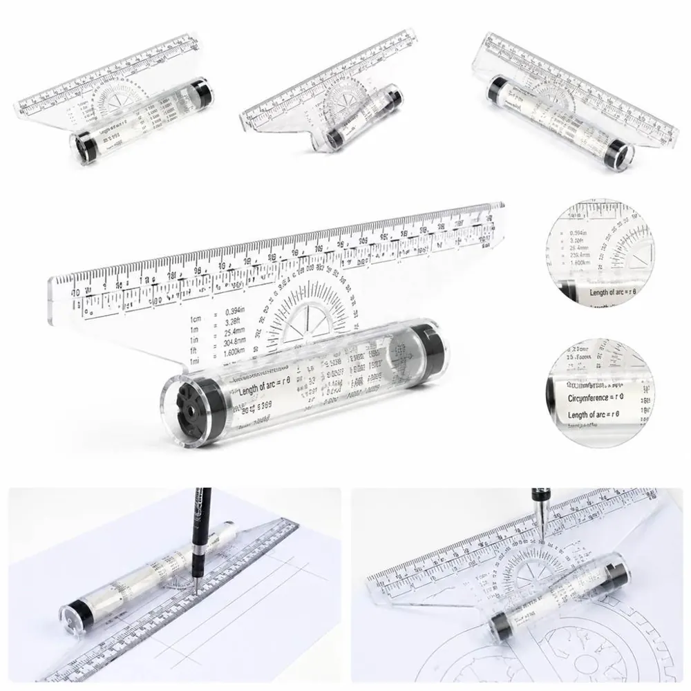 Multifunctional Rolling Ruler for Parallel Drawing 2