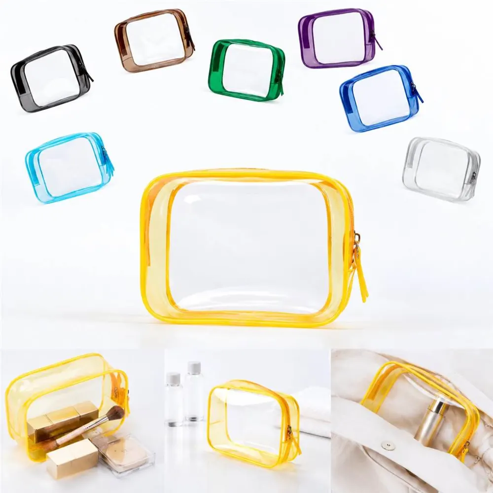 Waterproof Clear PVC Travel Pouch with Zipper for Toiletries 2
