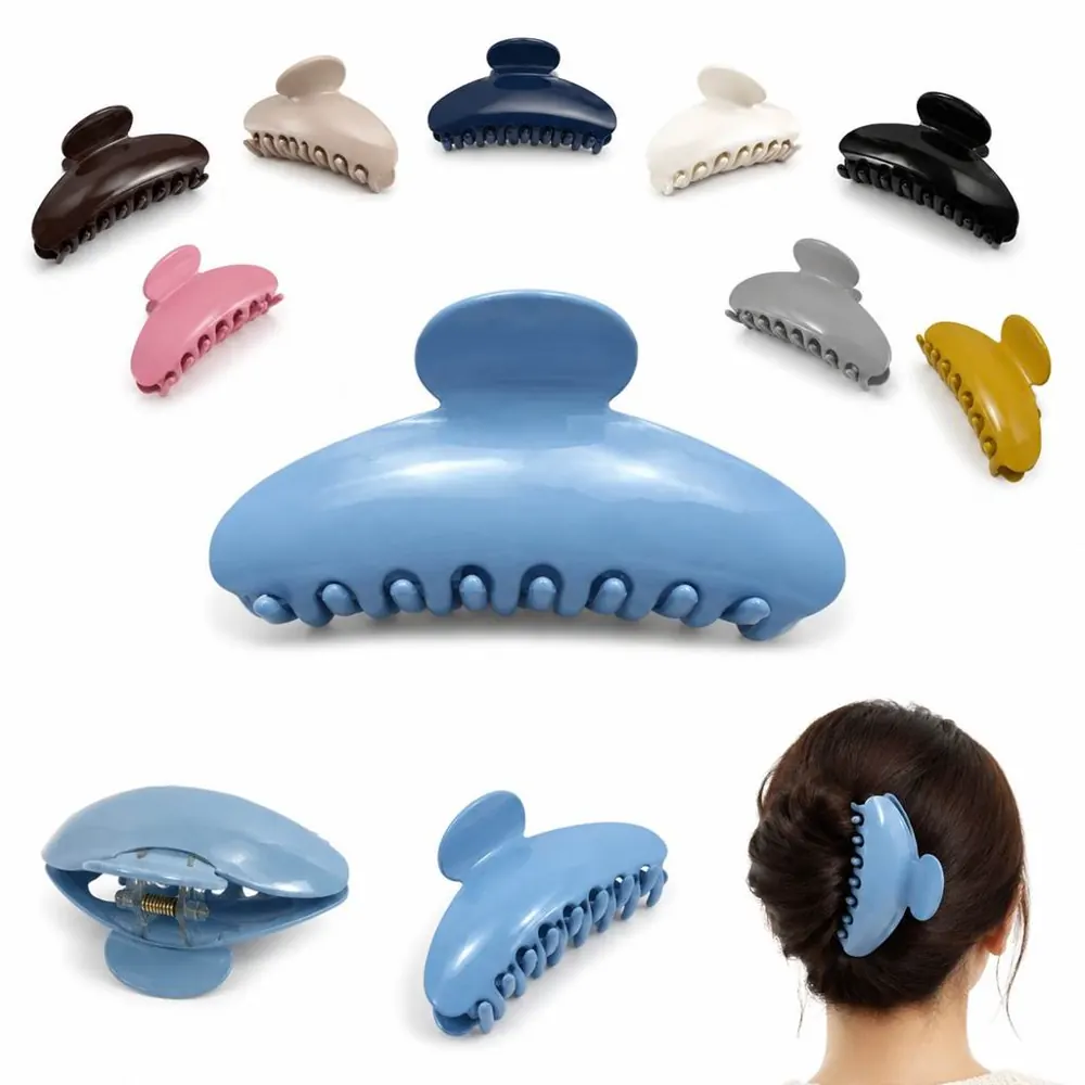 Glossy Plastic Hair Clip, Snag-Free Strong Hold Styling 2