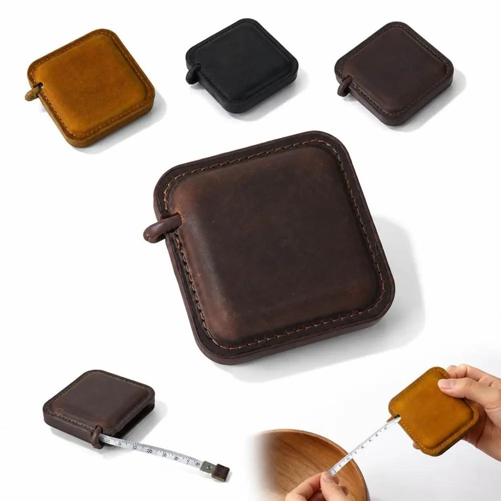 Leather Keychain Measuring Tape with Metric & Imperial Marks 2