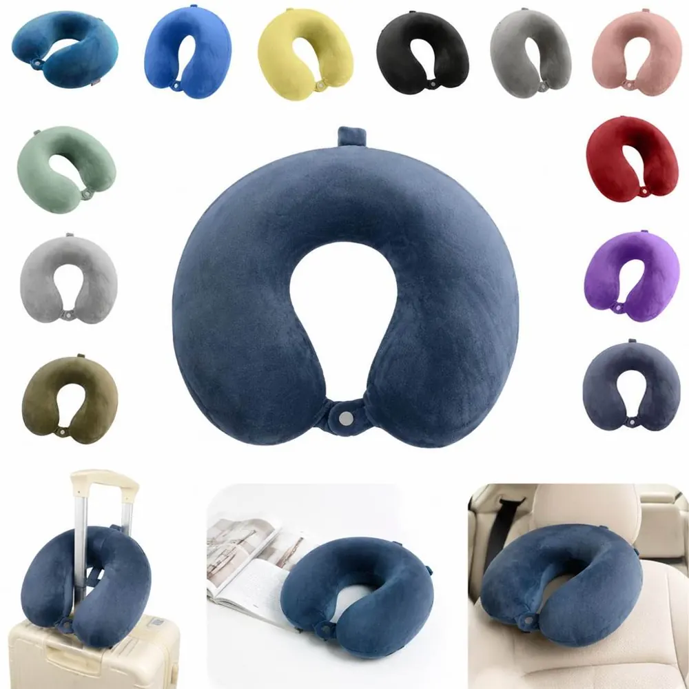 Memory Foam Travel Pillow, U-Shaped Neck Support 2
