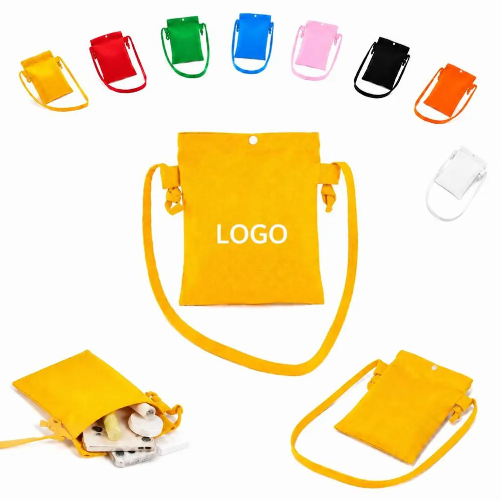 12 oz Canvas Crossbody Phone Bag with Adjustable Strap