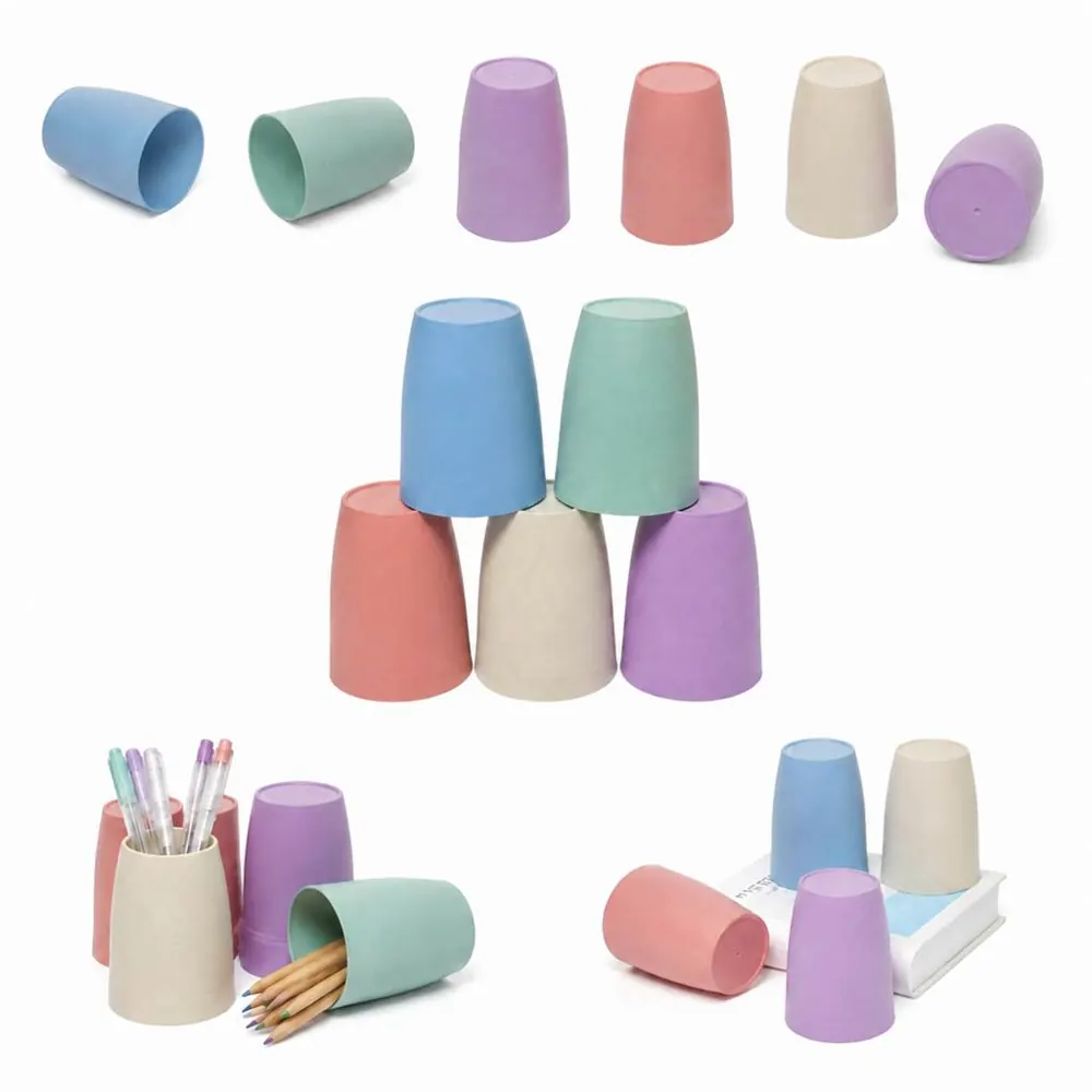 Eco-Friendly Wheat Straw Mouthwash Cup with Durable Grip 2