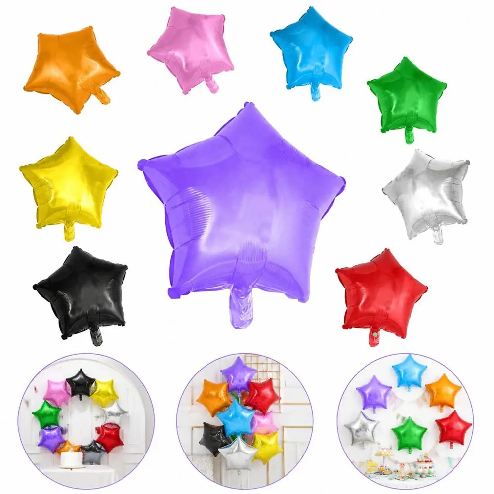 Shiny Star Foil Balloon for Party Decor, Reusable 2