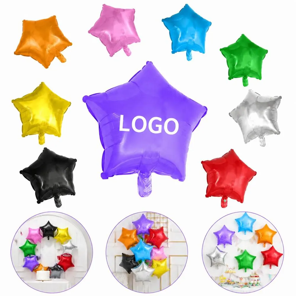 Shiny Star Foil Balloon for Party Decor, Reusable