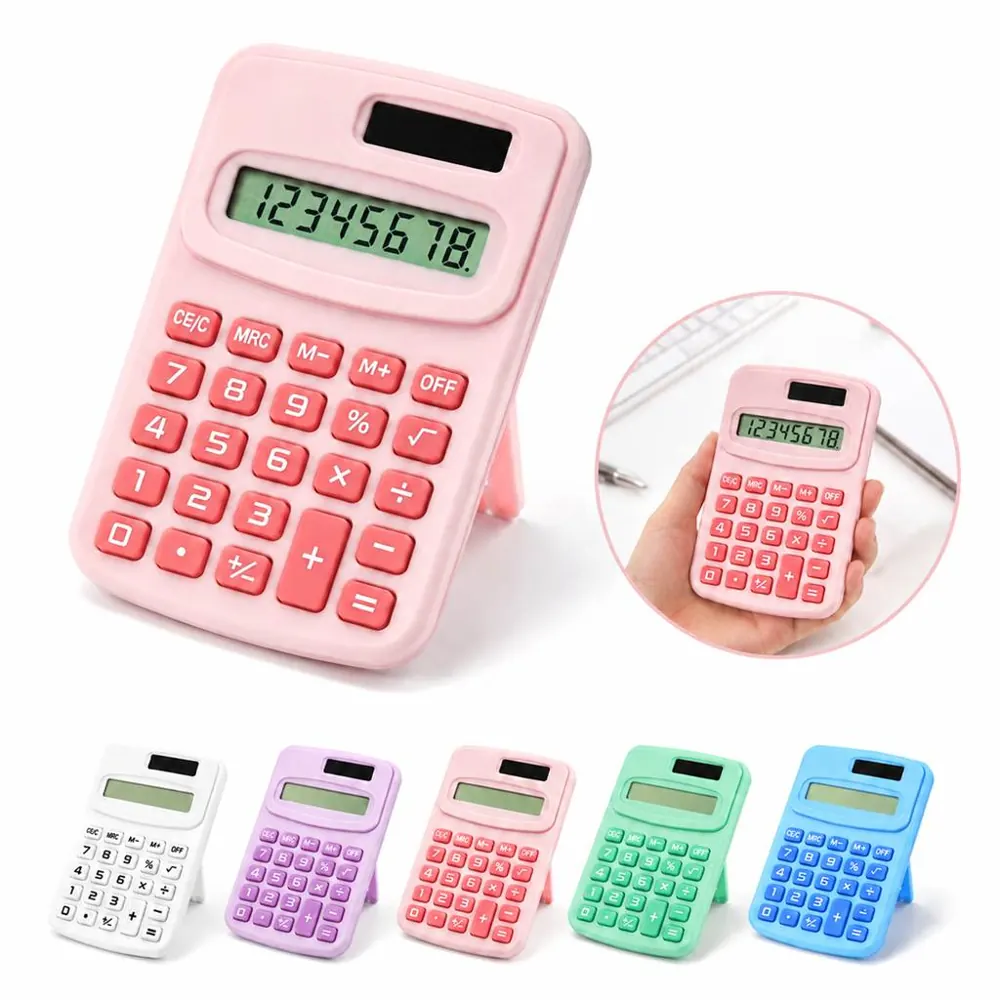 Mini Solar Calculator with Color LCD, Portable Eco-Friendly 2