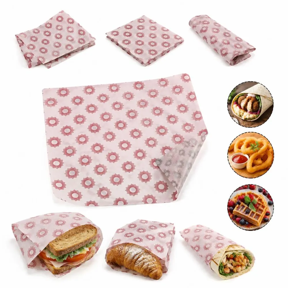 Floral Greaseproof Baking Paper, Oil-Resistant Disposable 2