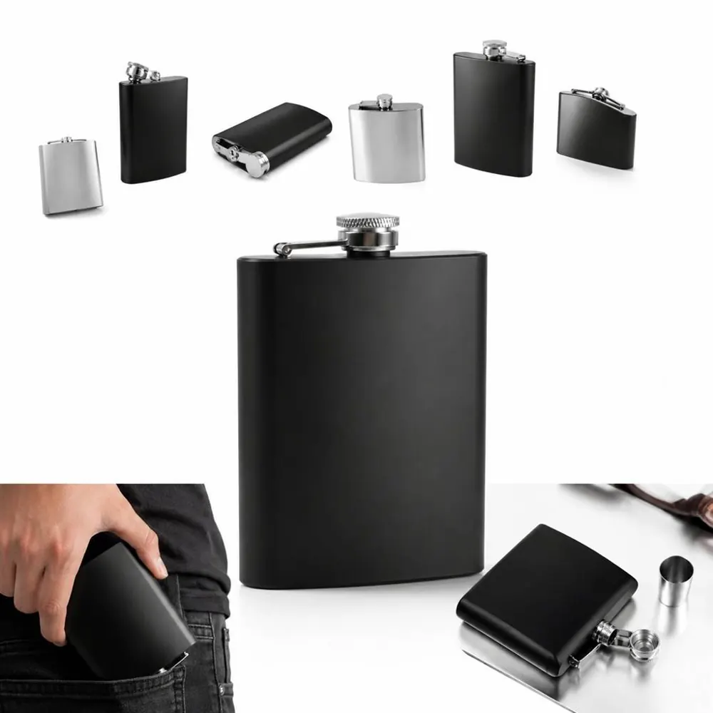 8 oz Food-Grade Stainless Steel Flask for Portable Drinks 2