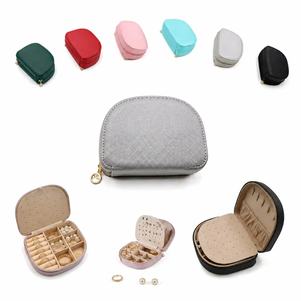 Seashell-Shaped Travel Jewelry Case for Rings and Necklaces 2