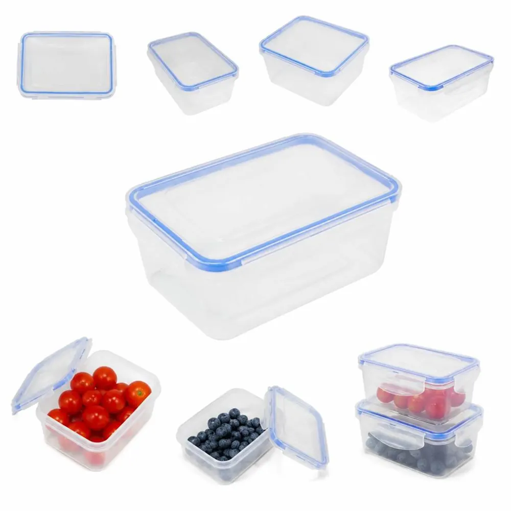 OZ Clear Food Storage Container with Airtight Lid, 33oz 2