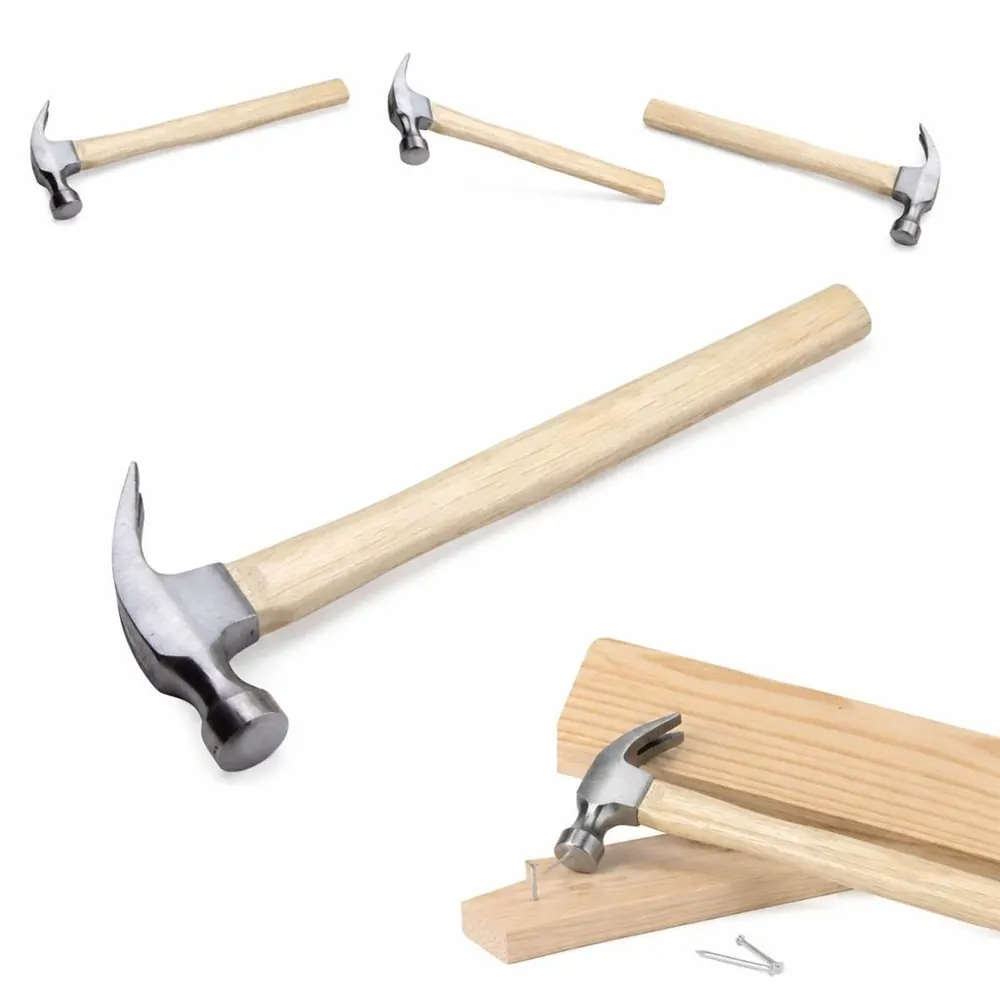 Forged Steel Claw Hammer with Solid Wood Handle for Nail 2