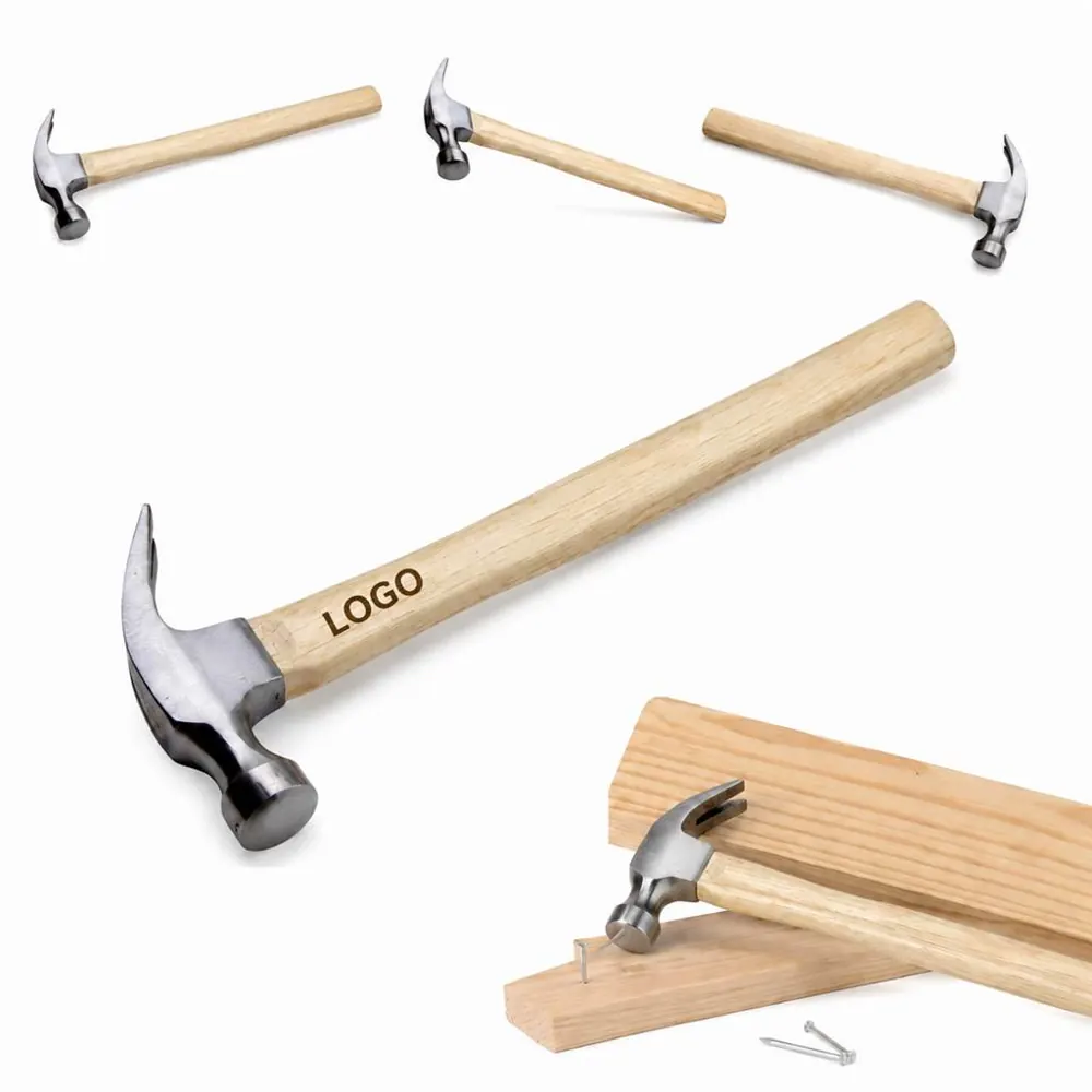 Forged Steel Claw Hammer with Solid Wood Handle for Nail