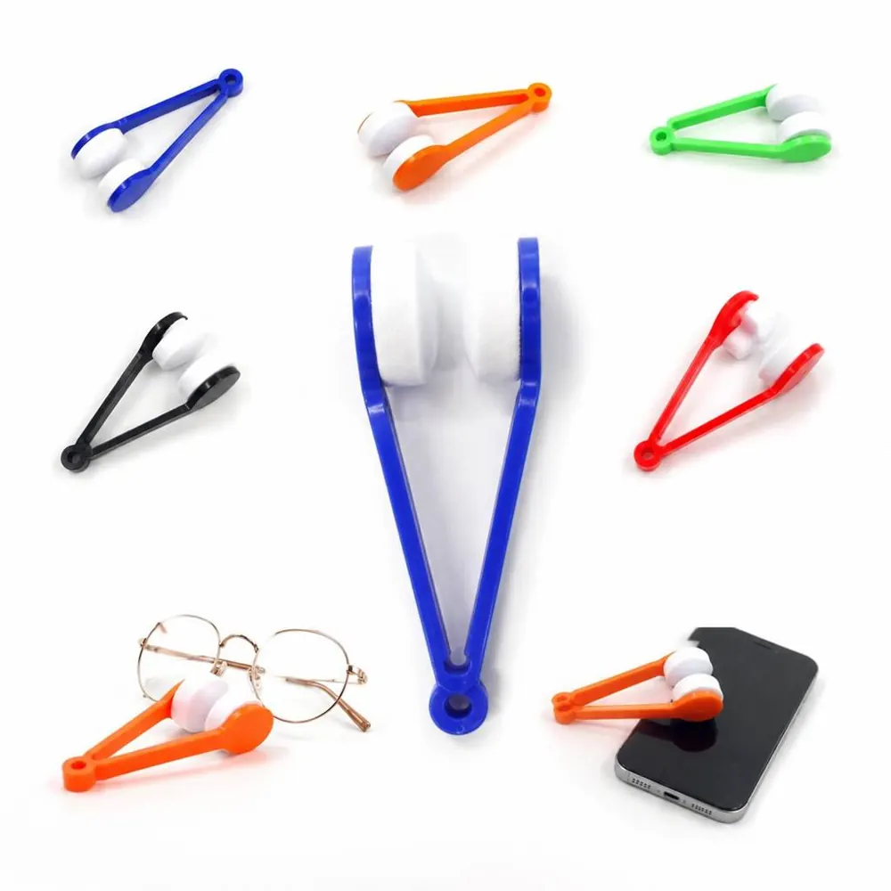 Reusable Microfiber Lens Cleaner Clip for Glasses, Portable 2