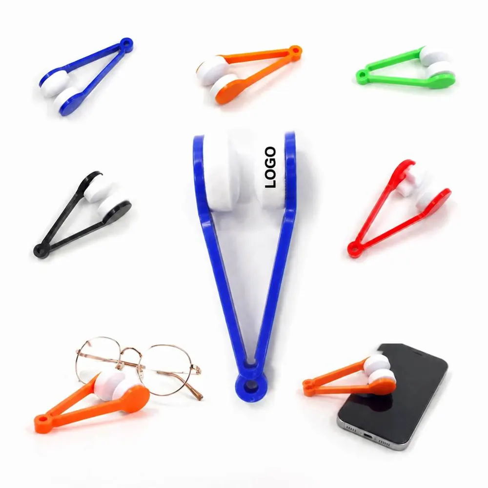 Reusable Microfiber Lens Cleaner Clip for Glasses, Portable