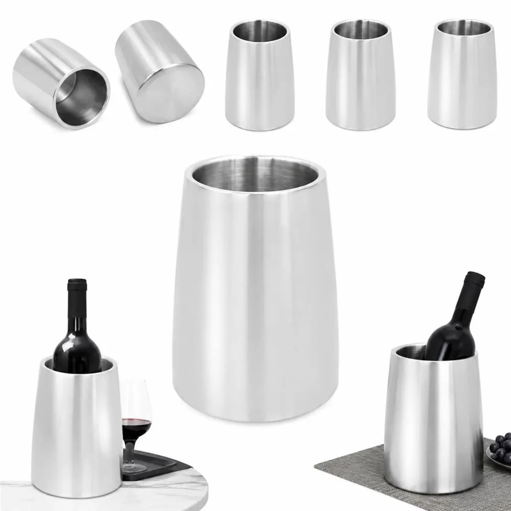 Double-Walled Stainless Steel Wine Chiller for Standard 2