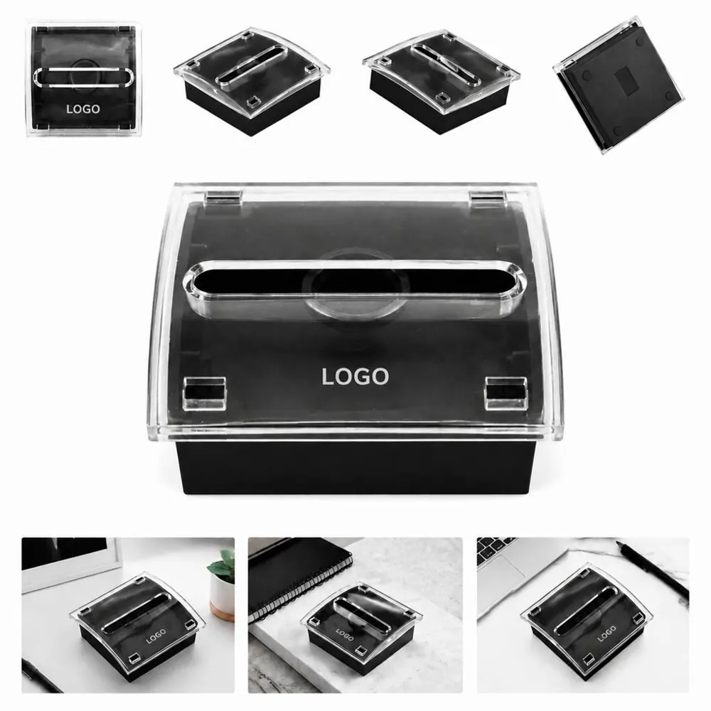 Sturdy Plastic Note Box Organizer for Desk, Home, Office