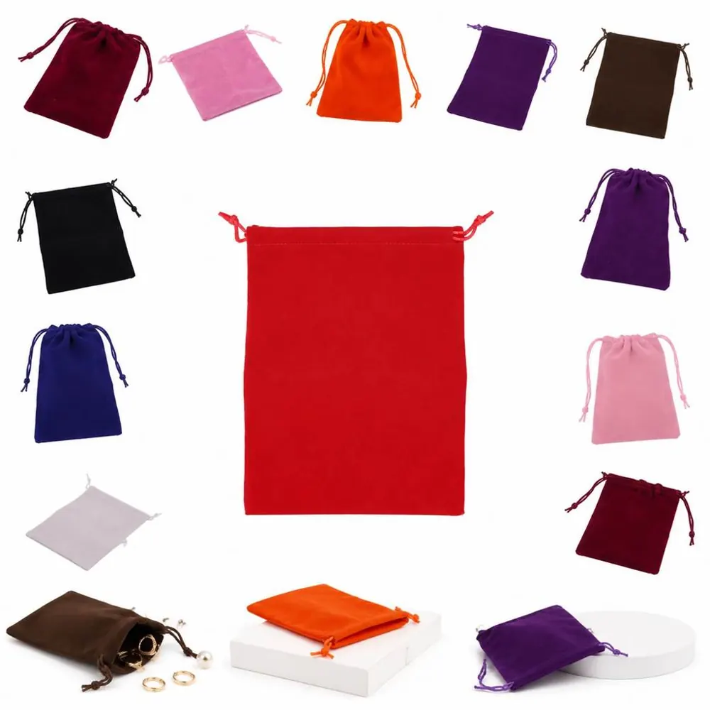 Velvet Drawstring Pouch Mini Jewelry Coin Storage Bag 2