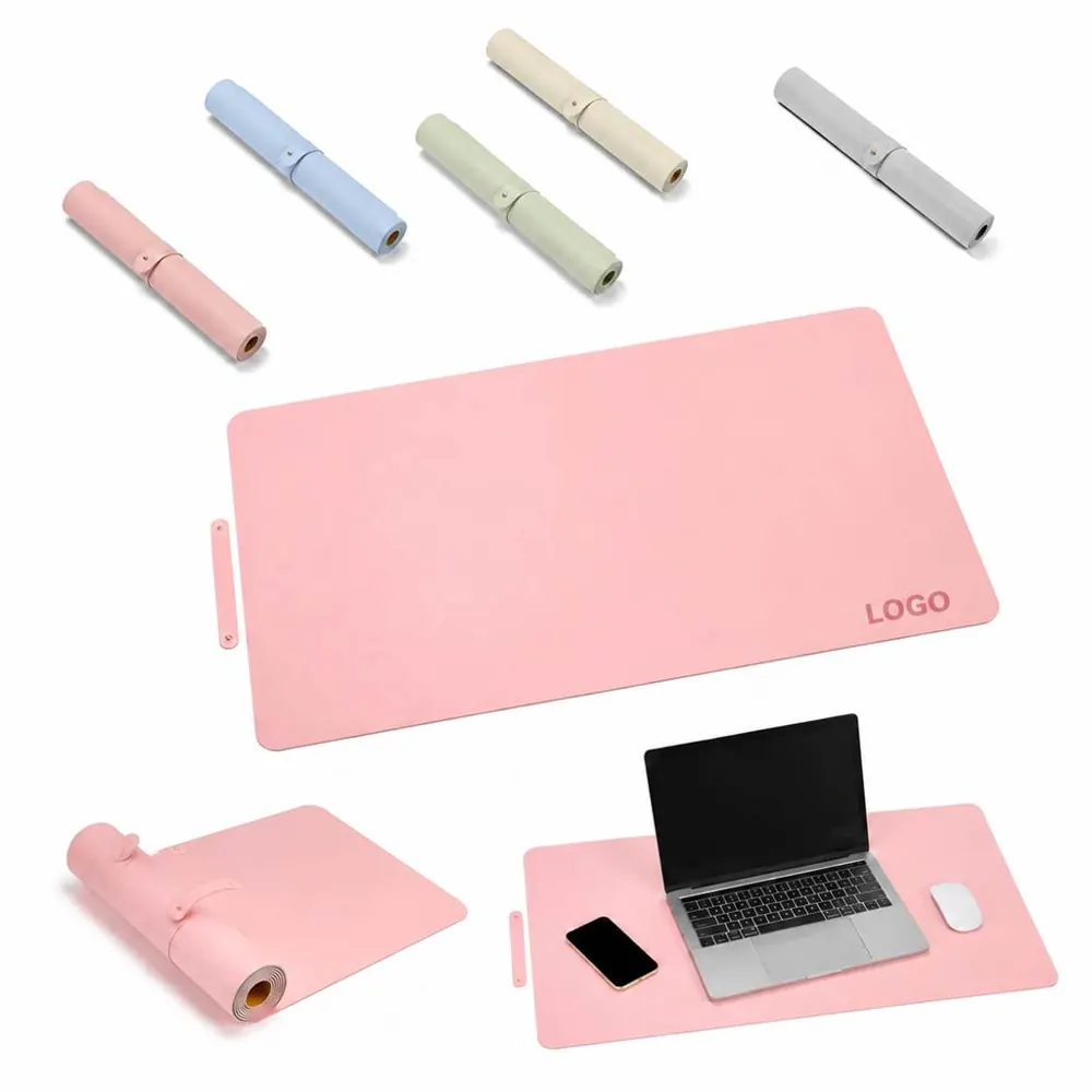 Smooth PU Desk Mat Waterproof Non-Slip Protector for Home