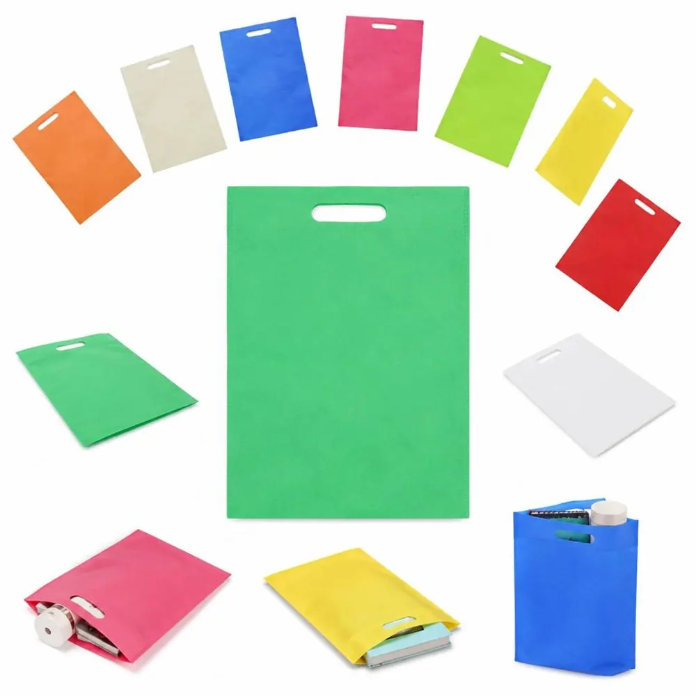 Reusable Non-Woven Tote Bag with Flat Pocket, Eco-Friendly 2