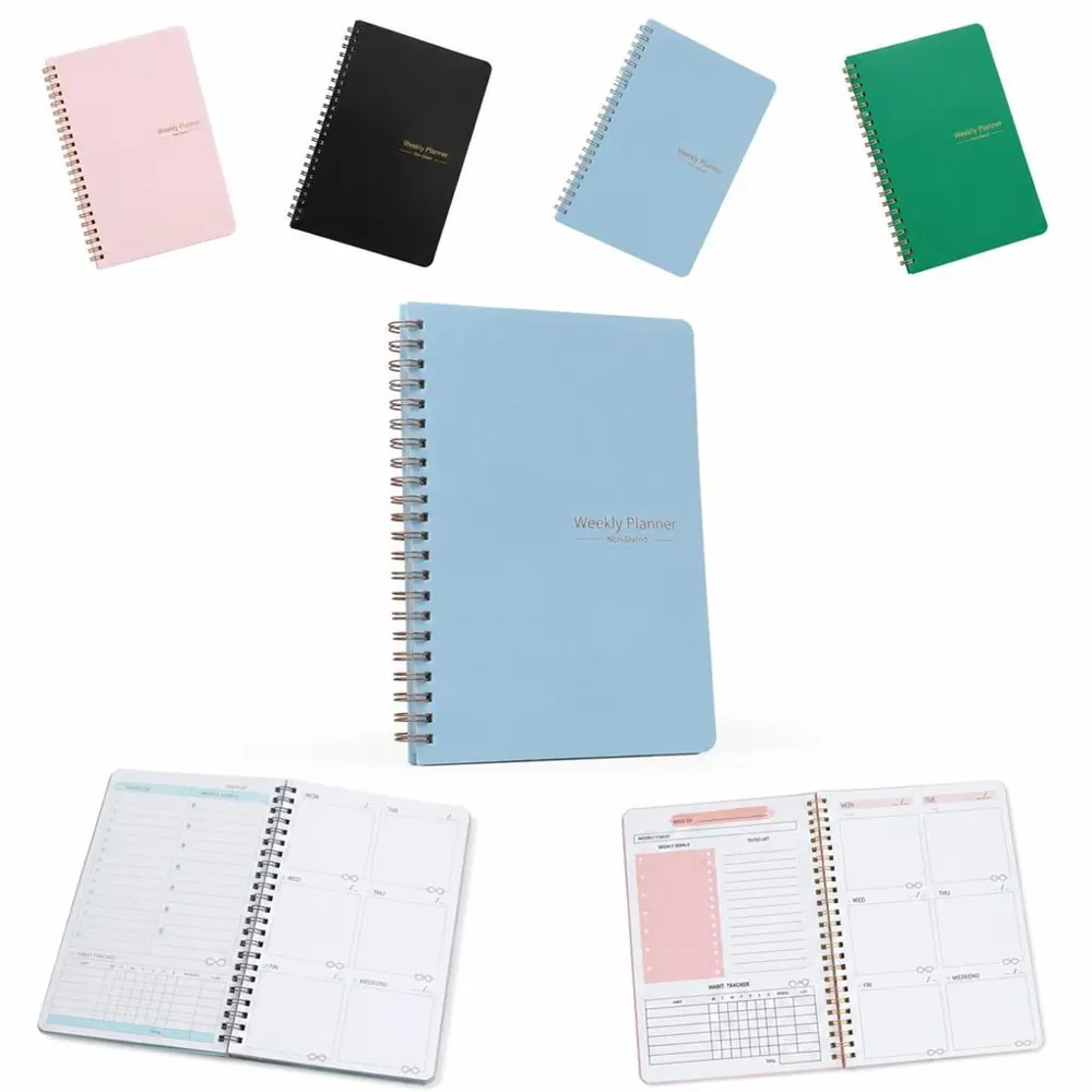 Spiral Weekly Planner with Habit Tracking Pages 2