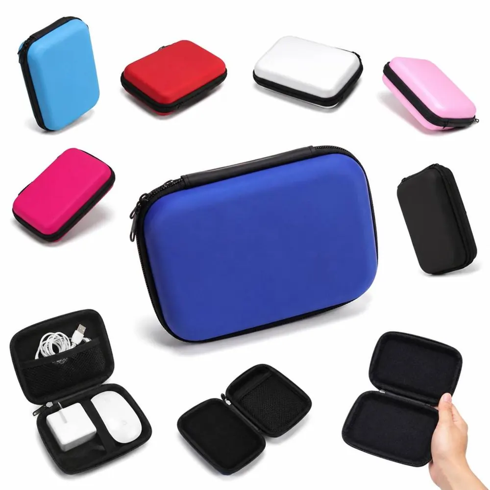 Mini Square EVA Cable Organizer Box for Earphones and Data 2