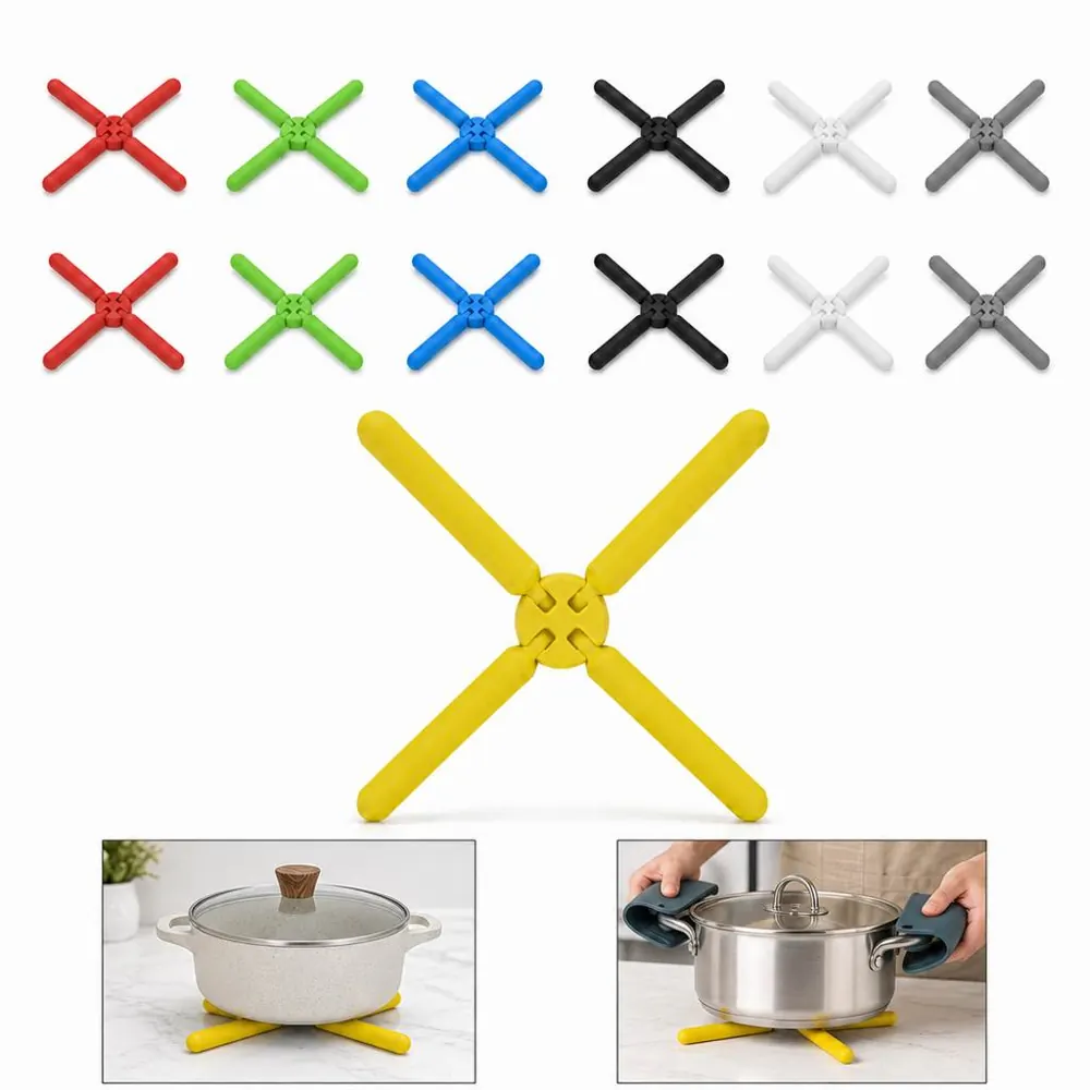 Foldable Silicone Cross Potholder for Heat-Resistant 2