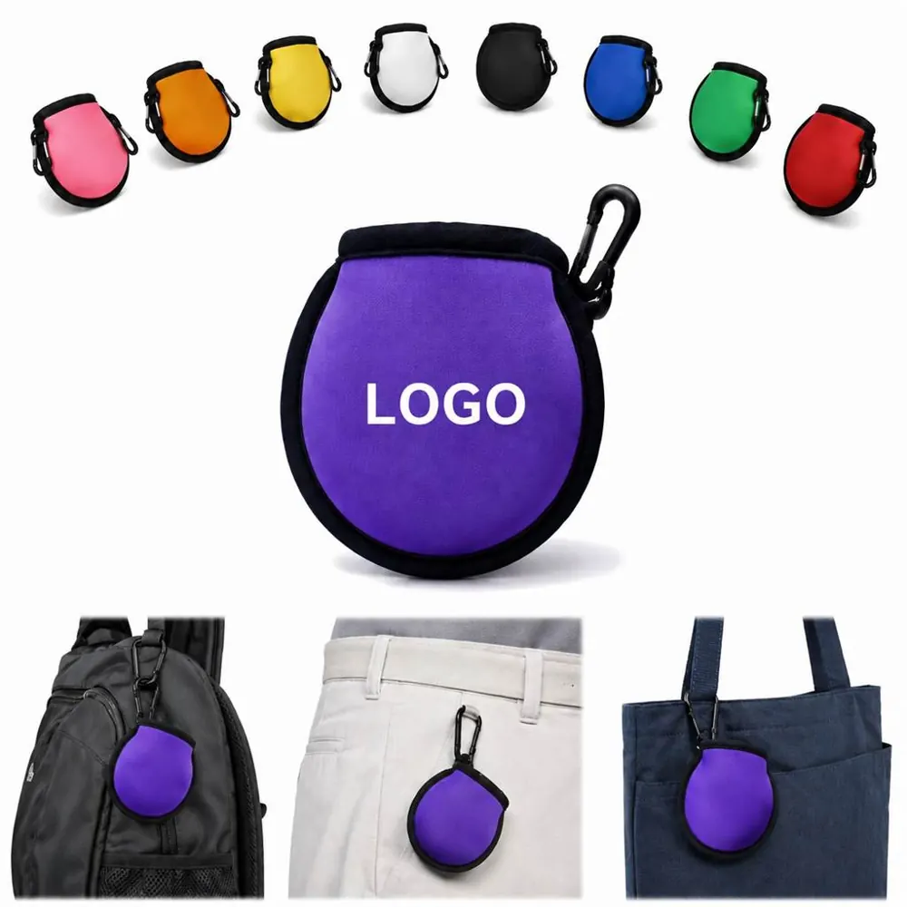 Portable Golf Ball Cleaning Pouch with Soft Inner Lining