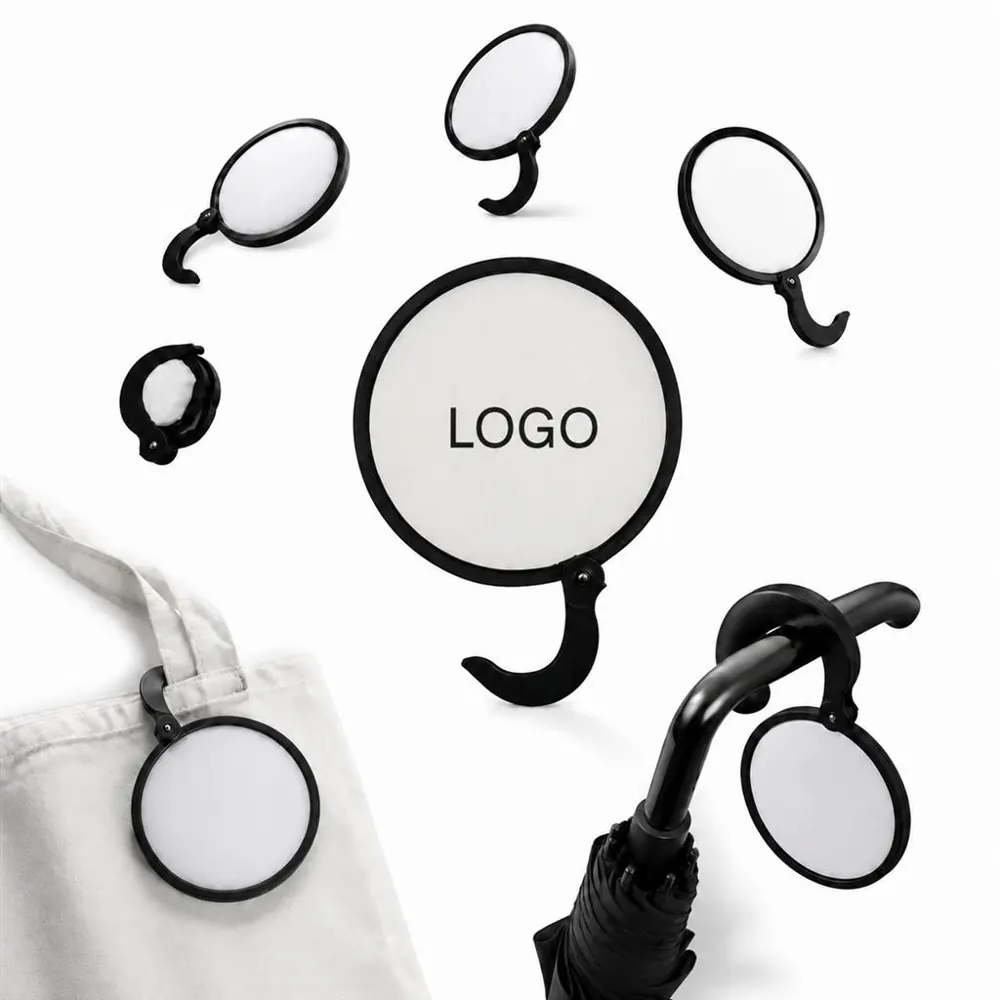 Portable Mirror Hook with J-Shaped Hanger for Bag