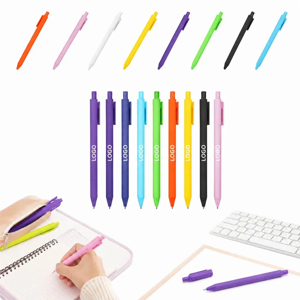 Retractable Macaron Gel Pen 0.5mm Fine Point Quick-Dry Ink