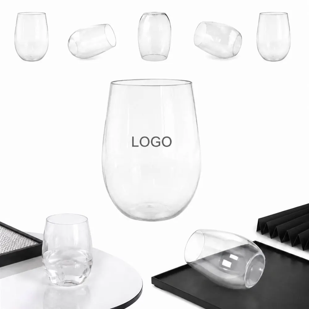 12oz Clear Egg-Shaped PET Cup for Cold Drinks & Desserts