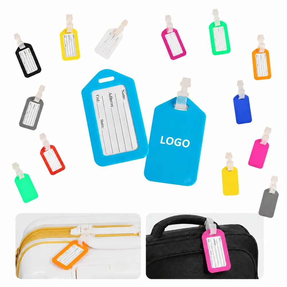 Clear Window Luggage Tag with Secure Loop for Easy