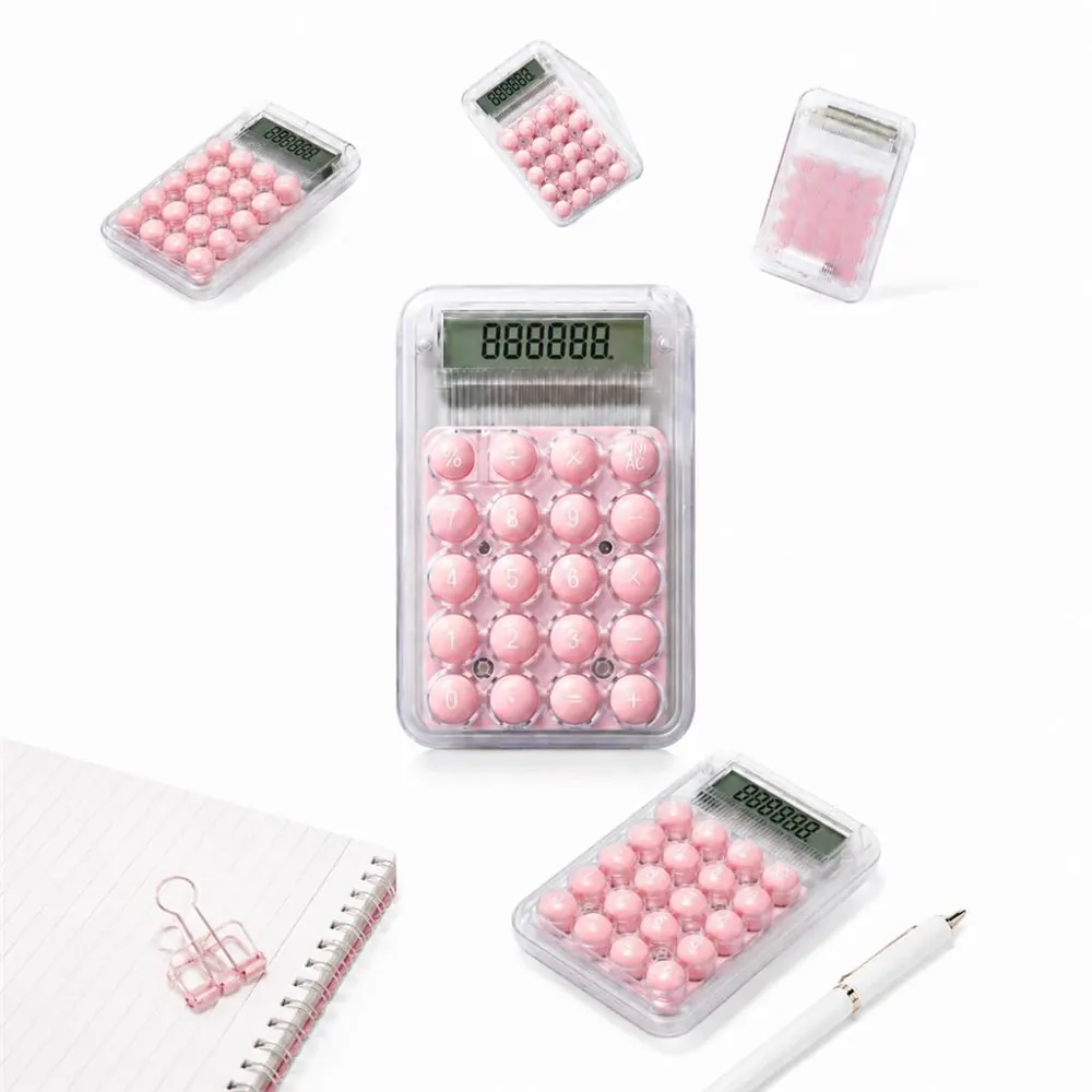 Mini Colorful Desktop Calculator with Clear LCD Display 2